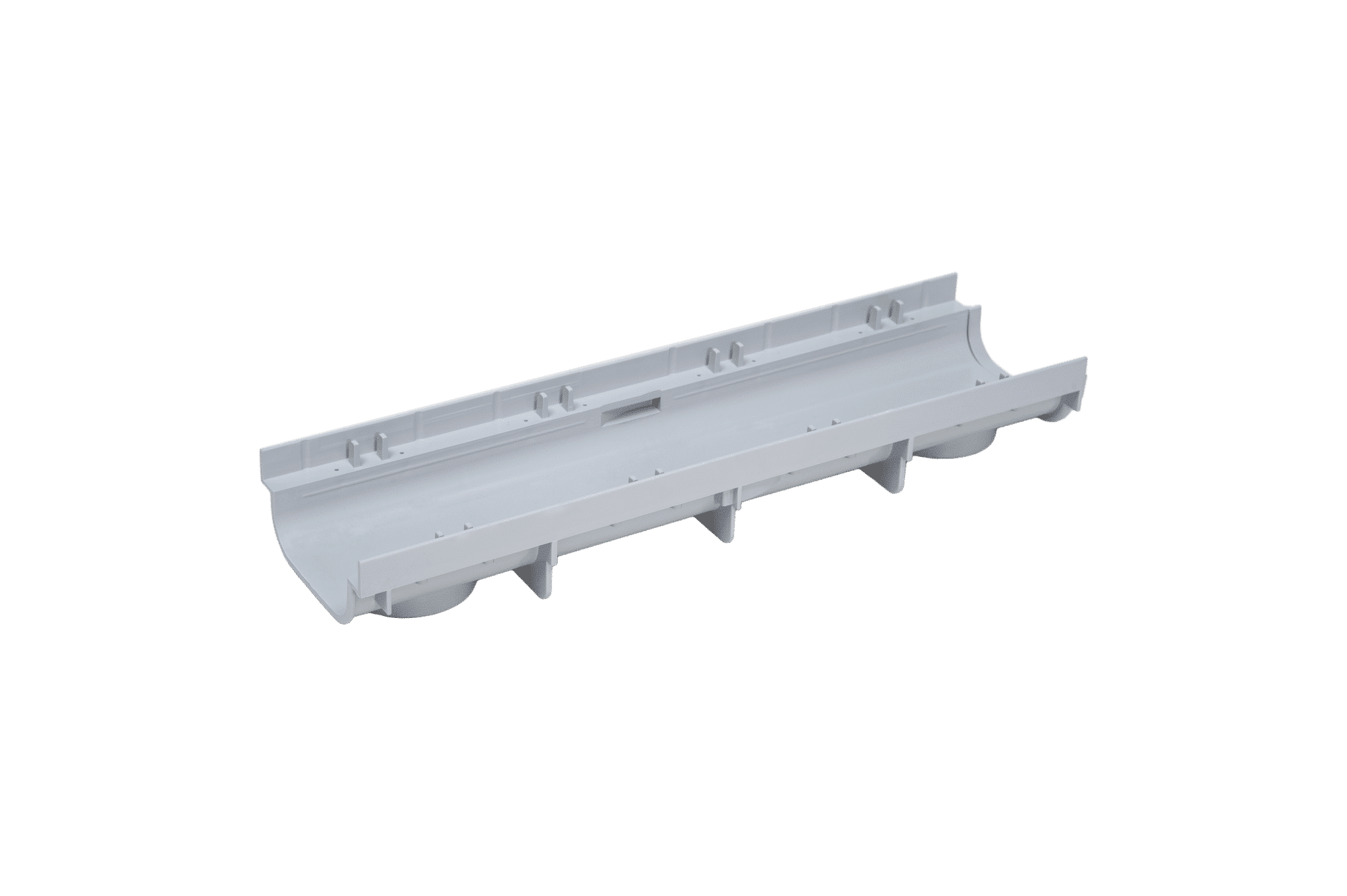 Short slot drainage channel for PP and inox grids