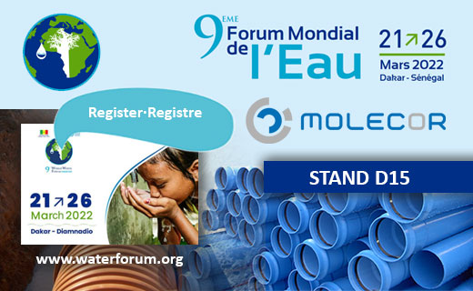 Molecor принимает участие в 9-м Всемирном водном форуме в Дакаре, Сенегал.