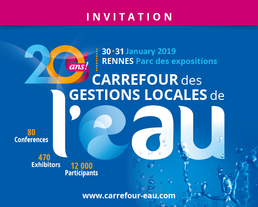 Molecor участвует в выставке «20e Carrefour des Gestions Locales de l’Eau»,  которая пройдёт 30 и 31 января во французском Ренне