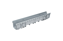 Canaleta PVC con refuerzo de perfil metalico para rejillas metálicas y de fundición