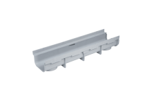 Slot drainage channels for plastic and metalic grids